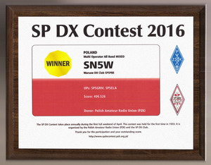 SP-DX Contest 2016 deska SN5W